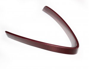 Alfa Romeo Stelvio Front V Shield Grill Frame - Carbon Fiber - Red Carbon - Feroce Carbon